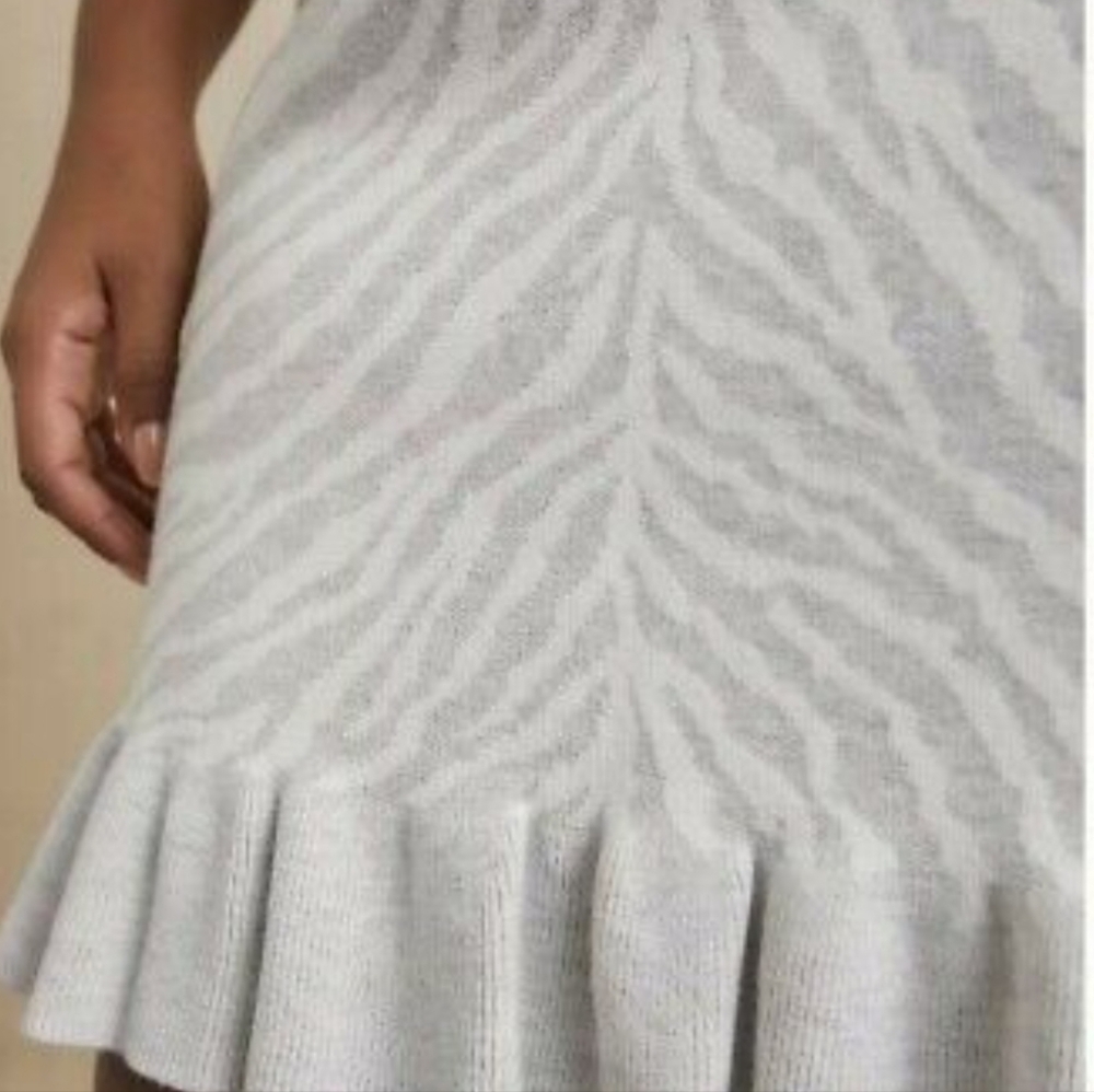 Anthropologie Zebra Printed Knit Skirt #3009